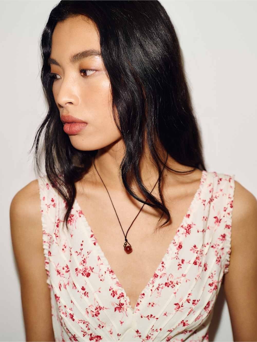NEW Reformation Anna-Claire Midi V-neck Dress Rosalie White Floral | size XS - Picture 3 of 14